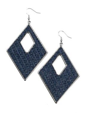 Woven Wanderer Blue Earrings 💙 😍 NWT SALE  Silver outline